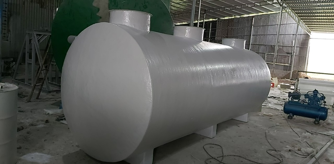 bồn composite chứa hóa chất trụ ngang