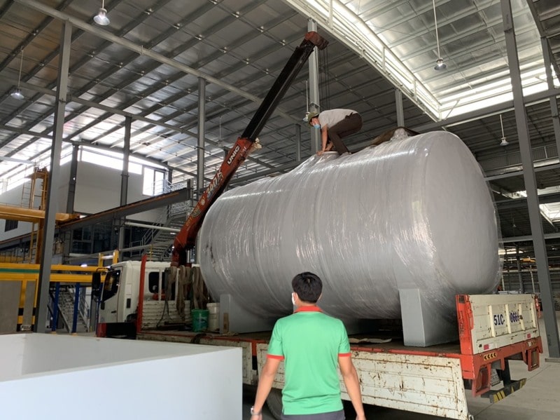 bồn khuấy hóa chất trụ ngang