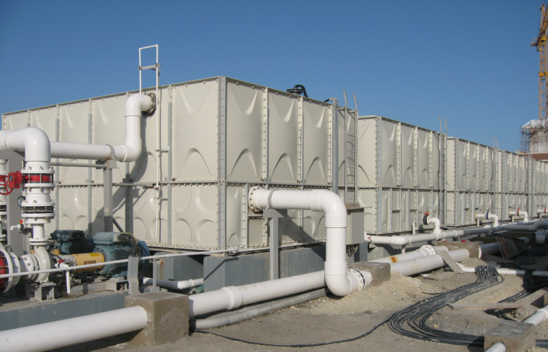 Bể lắp ghép, bồn nước công nghiệp GRP composite chịu được hóa chất, không gỉ sét