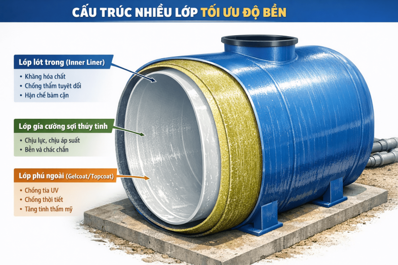 bồn composite frp