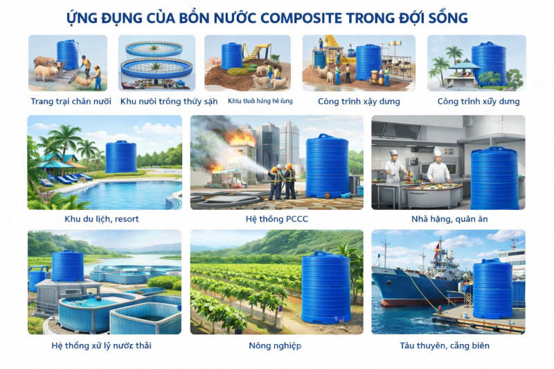 bể nước composite